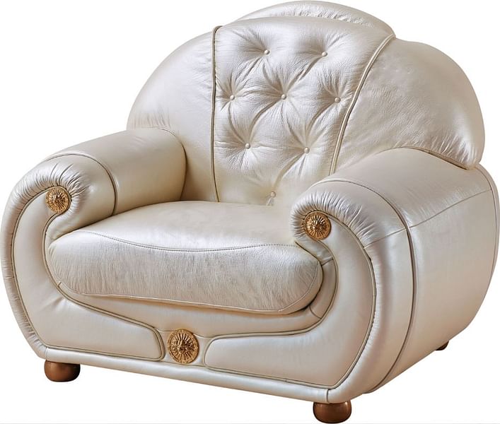 Giza Full Leather in Beige Living Room Set